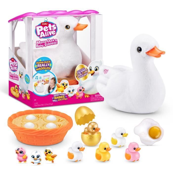 Jouet Interactif - ZURU - Mama Duck - Canetons interactifs suivant leur maman avec surprises à découvrir