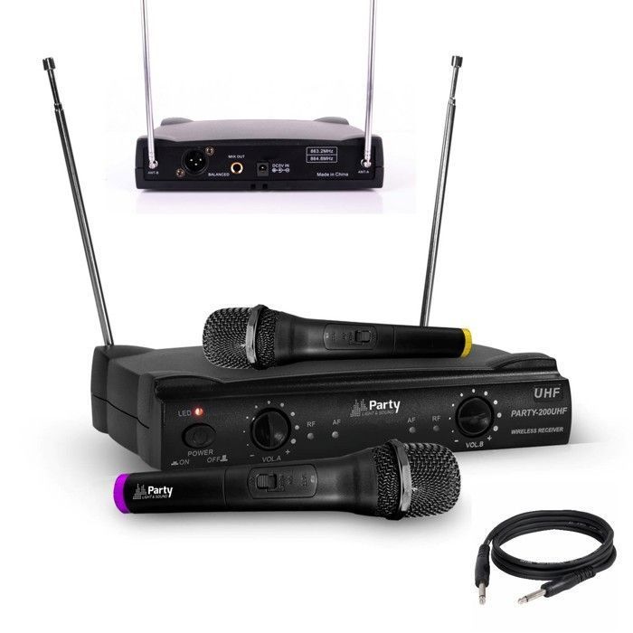 Ibiza XTK15A-MKII 600W Active Bluetooth USB Karaoke Speaker Pack - 2 Wireless Microphones - SMM20 Tablet Holder - Wedding Party Sound System