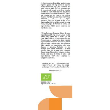 Terpensko eterično olje rdeče mandarine