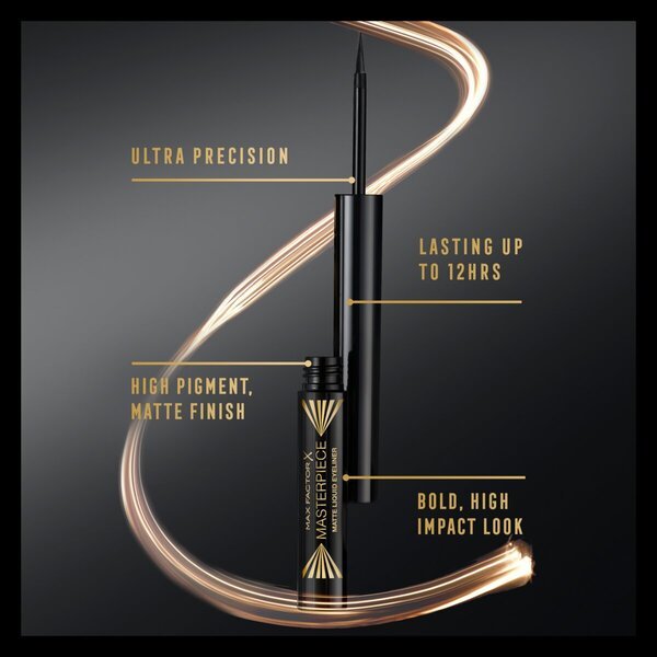 Max Factor Masterpiece 01 Black tekući mat tuš za oči 1,7 ml
