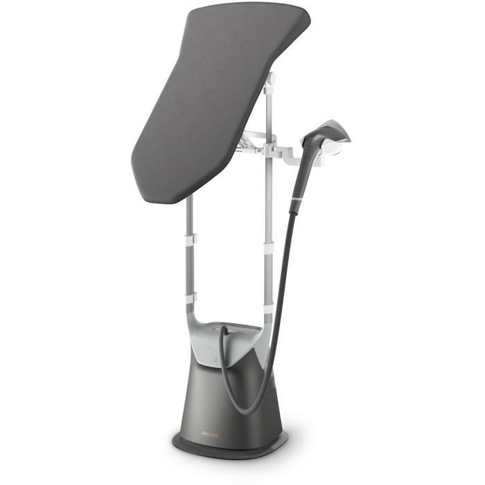 Philips All-in-One Bügelstation mit verstellbarem Bügelbrett, 90 g/min, 2400 W, Grau (GC628/80)