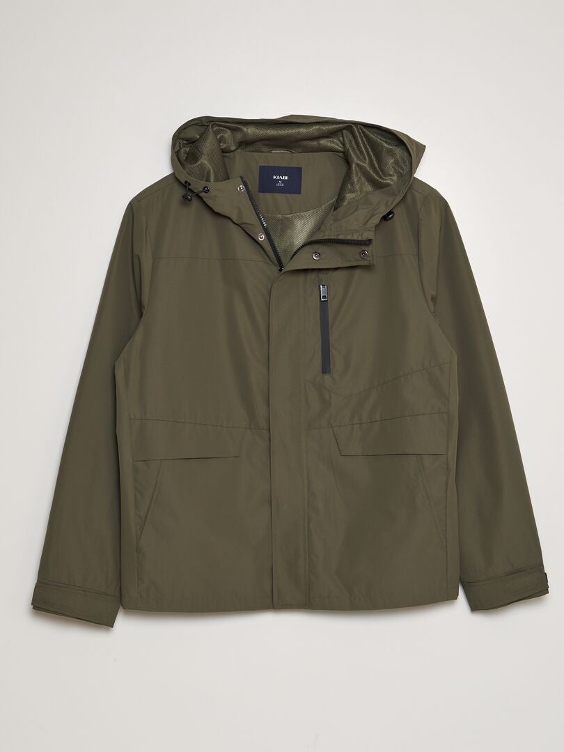 Korte, lichtgewicht parka met capuchon - KHAKI