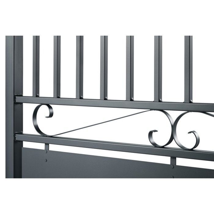 Portail aluminium tradition style ferronnerie 4m Gris