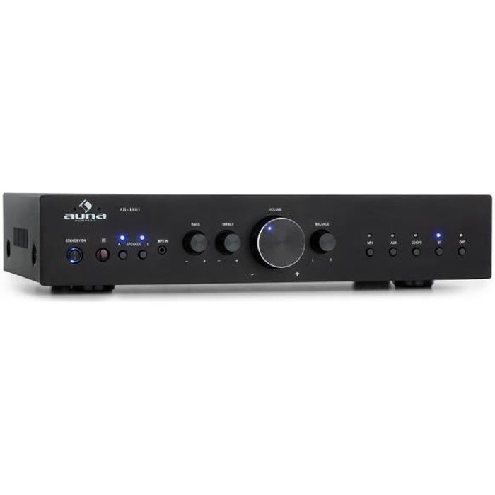 HiFi-forstærker - AUNA - AV2-CD608BT - 4 kanaler - Bluetooth - USB MP3 - 4 x 100 W RMS