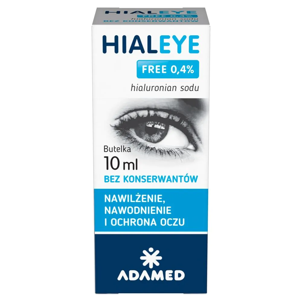 Hialeye Free 0,4%, Nawilżające krople do oczu, Bez konserwantów