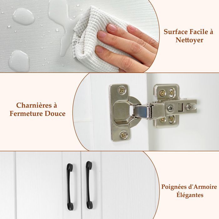 Armario de baño sobre el inodoro COSTWAY con 2 puertas, estante ajustable, compartimentos abiertos para inodoro, cuarto de lavado, blanco
