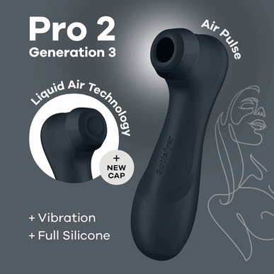 Vibrator za klitoris Satisfyer Pro 2. generacije 3 črne barve 1 kos 1 kos