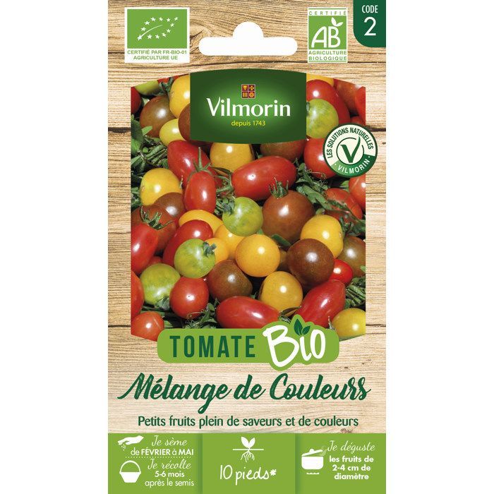 Semillas - Vilmorin - Tomates cherry mixtos - Orgánicos