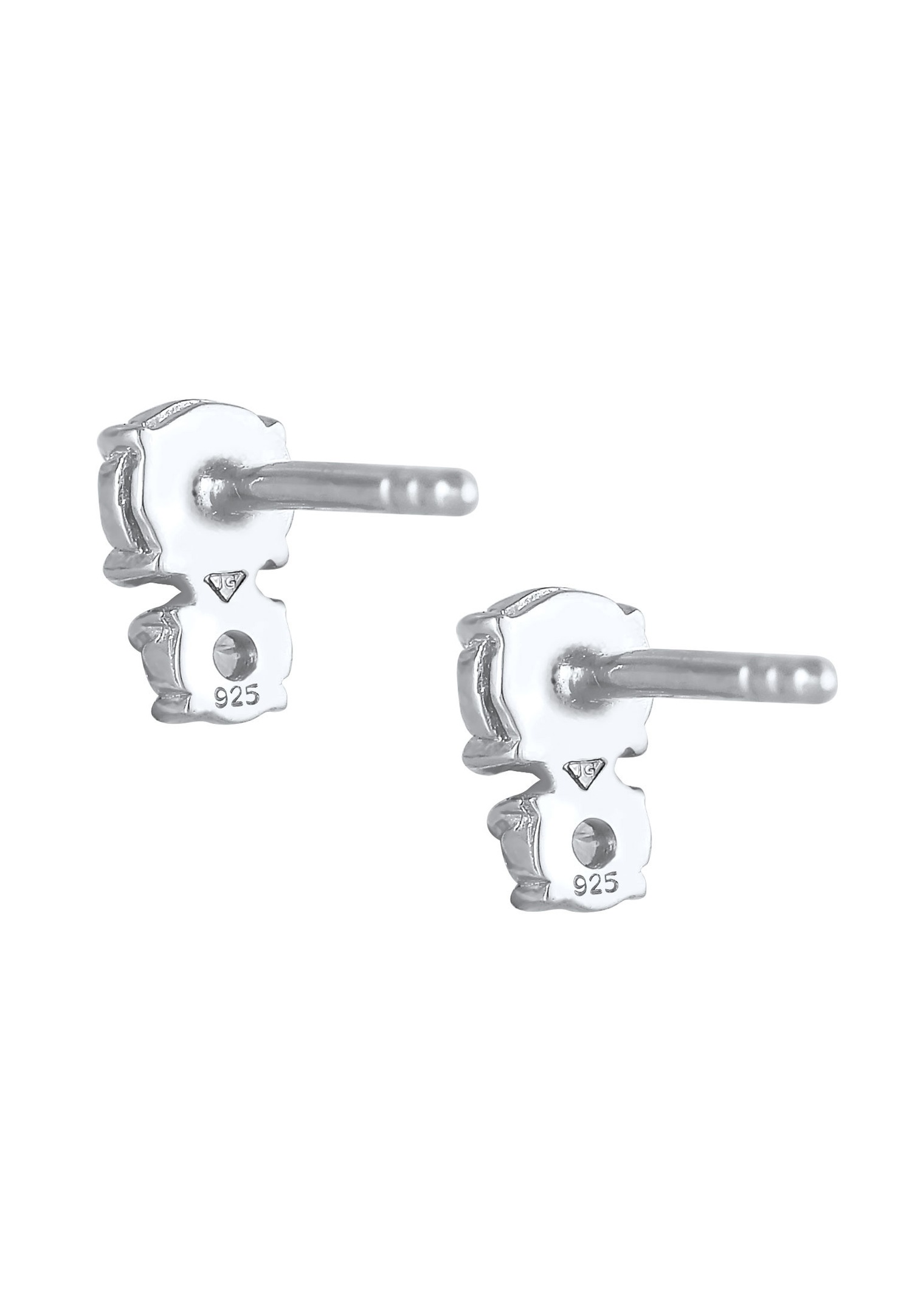 Elli Clous d'oreilles pour femmes Elegant Basic avec pierres de zirconium en argent sterling 925 plaqué or