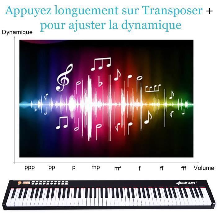 Teclado musical electrónico COSTWAY de 88 teclas para niños - MIDI/Bluetooth - Ajuste dinámico - Pedal de sustain - Bolsa de transporte - Negro