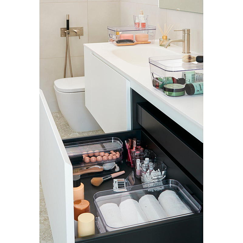 Boîte de rangement SmartStore™ 1,3 litre compacte transparente et mince : L 29,1 x l 9,4 x H 6,1