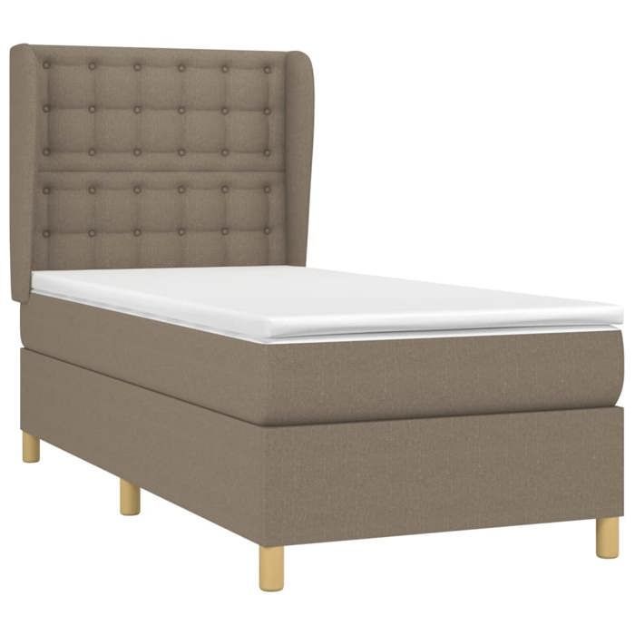 Rete a doghe con materasso - Tortora - 90x200 cm - Testiera inclusa - Massimo relax