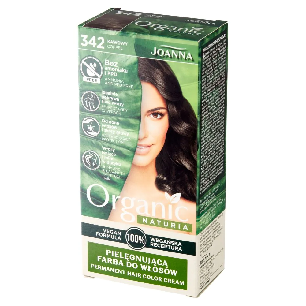 Joanna Naturia Organic Vegan Farba do włosów Kawowy 342