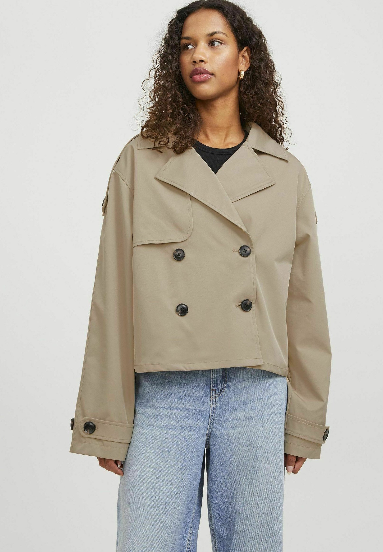 JJXX JXCARLIE SHORT TRENCHCOAT - Trench coat - beige
