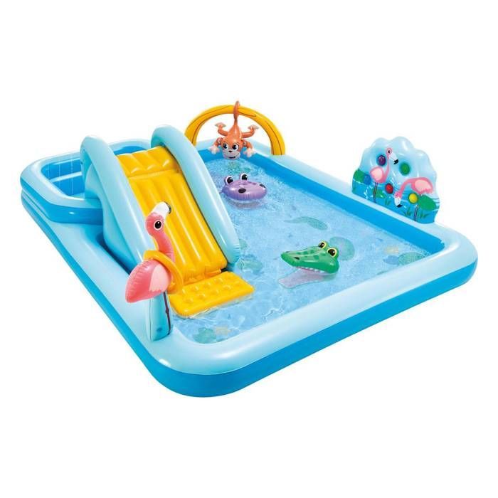 Zona de juegos - Intex - Louisiana - Vinilo resistente - Tobogán - 81 kg máx.