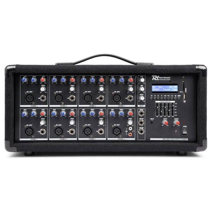 Vonyx Pack Sono Complet - Système de Sonorisation 800W avec Table de Mixage 8 Canaux, 2 Enceintes PA 8 Pouces et Supports Réglables