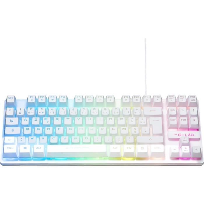 Tastiera da gioco - The G-Lab - KEYZ CAESIUM TKL - RGB - Cablata - Personalizzabile al 100% - AZERTY - Nera