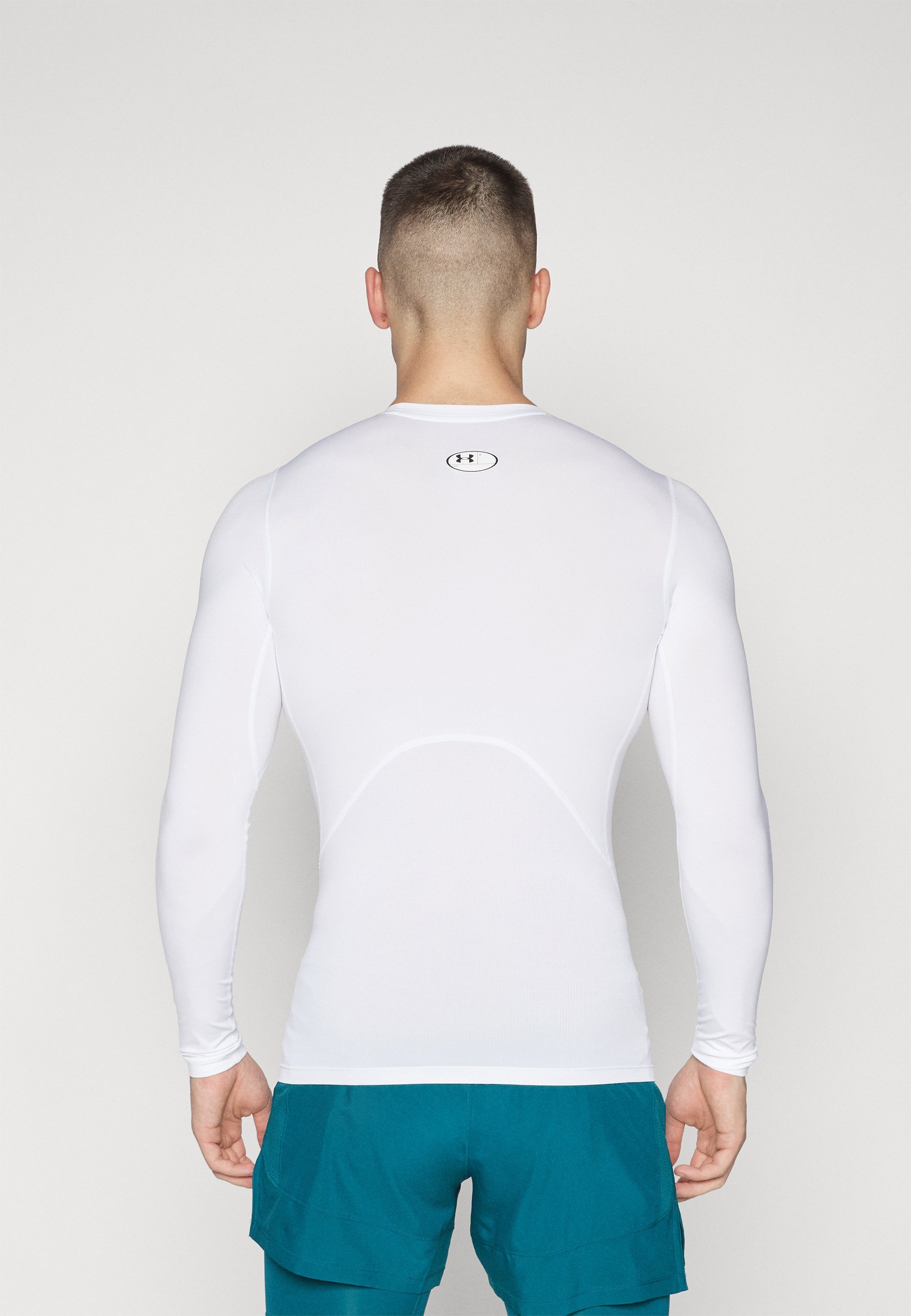 Under Armour HEATGEAR - Pitkähihainen paita - valkoinen/musta
