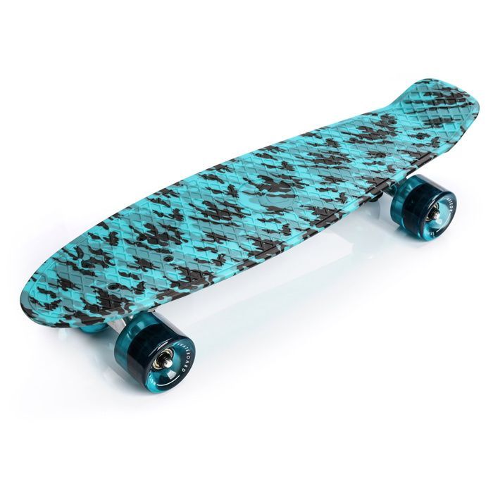 Skateboard per bambini MULTIKOLOR - Tavola retrò - Antiscivolo - Blu/Nero