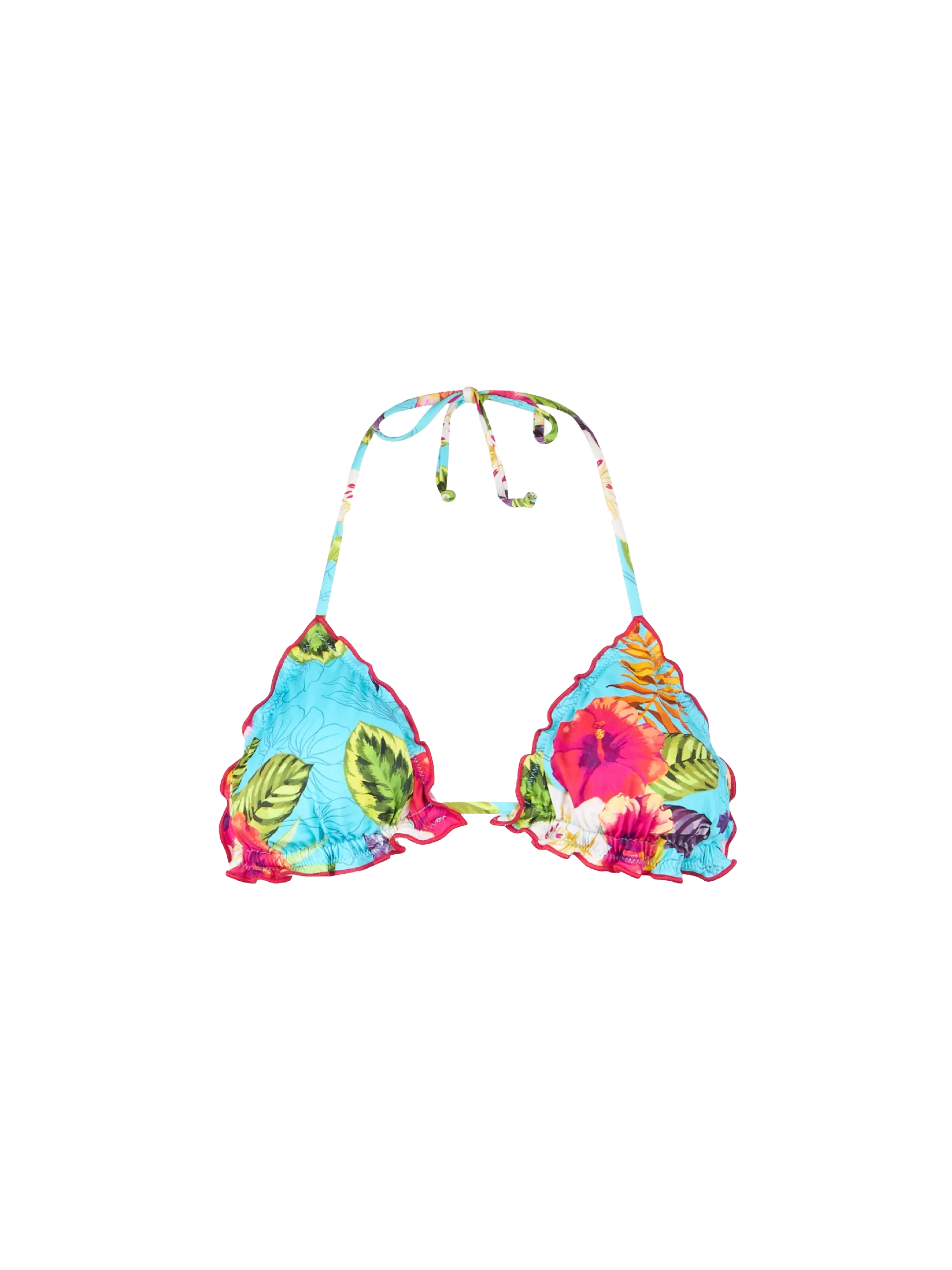 Triangel-Top für Damen mit Hibiskusmuster
