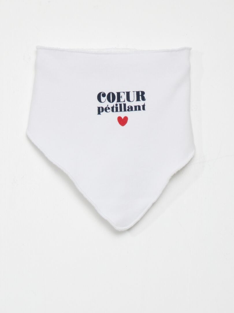 Conjunto body + macacão com estampa de coração - BRANCO