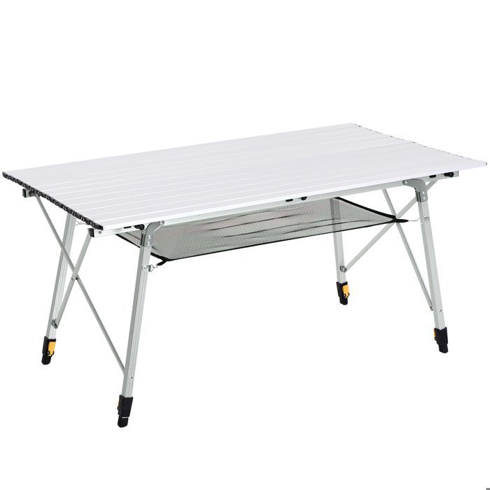 Outsunny - opklapbare tafel - Aluminium - 120x70x73cm - Grijs