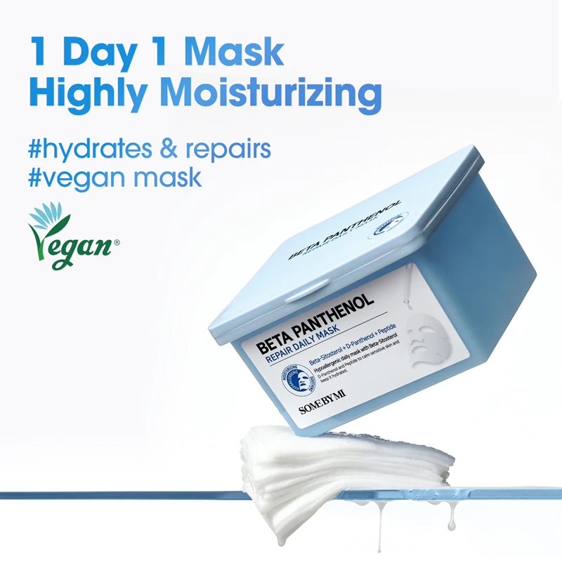 Some By Mi Beta Panthenol Repair Daily Mask verzachtend sheetmasker, grote verpakking