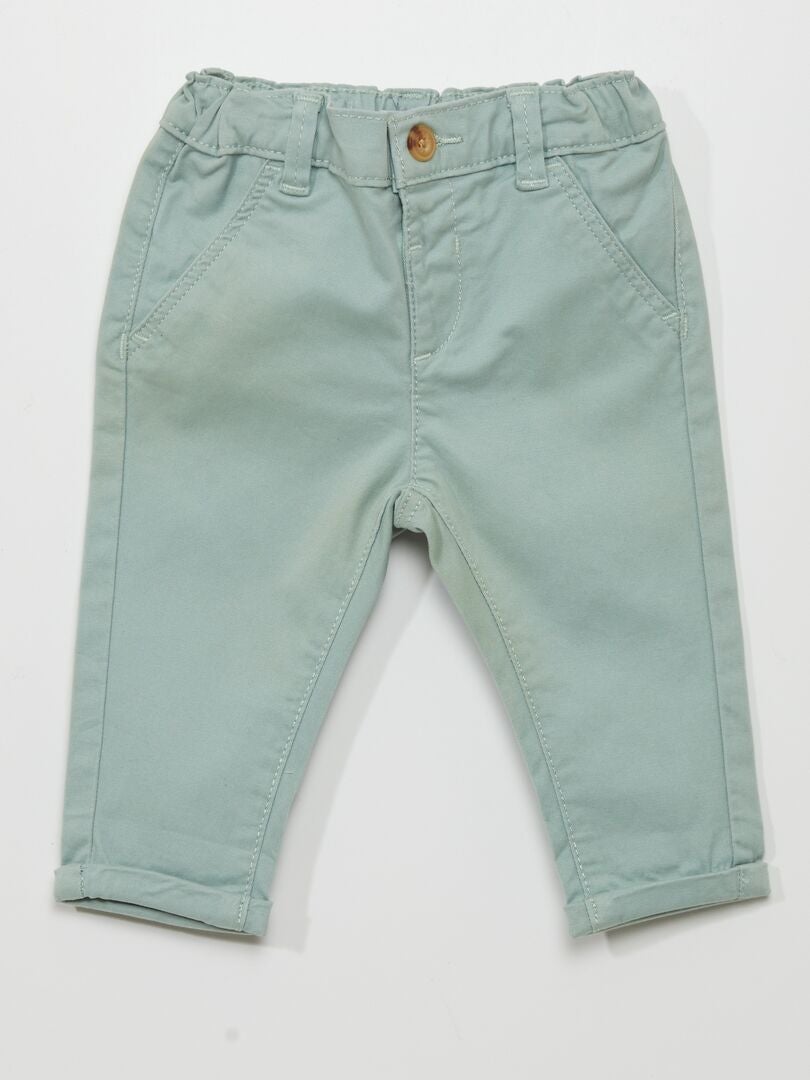 Effen chino's - GROEN