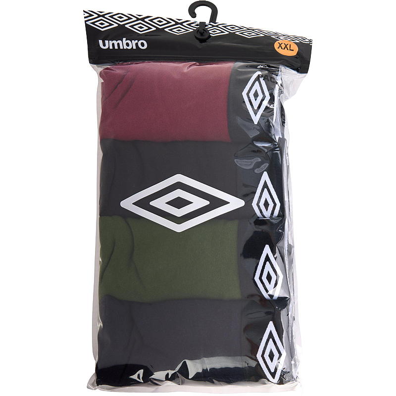 Paquete de 4 calzoncillos bóxer Umbro, tallas M-XXL