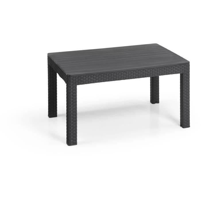 Garden furniture set - resin with a woven rattan look - Allibert by KETER - 6 people - SanRemo - Graphite Grey