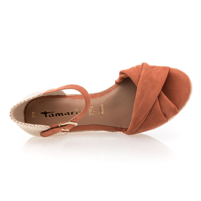 Oransje espadriller med tausåler til dame