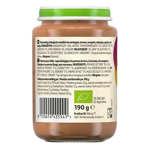 Kruidvat 8+M Органски медитерански оброк од поврћа<br>190