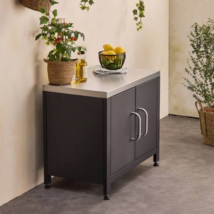 Cocina exterior de acero GRIMAUD de 80 cm