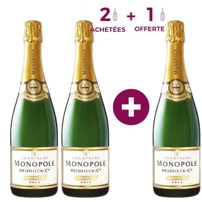 Köp 2, få 1 gratis - Heidsieck Monopole Bronze Top Champagne - 75 cl