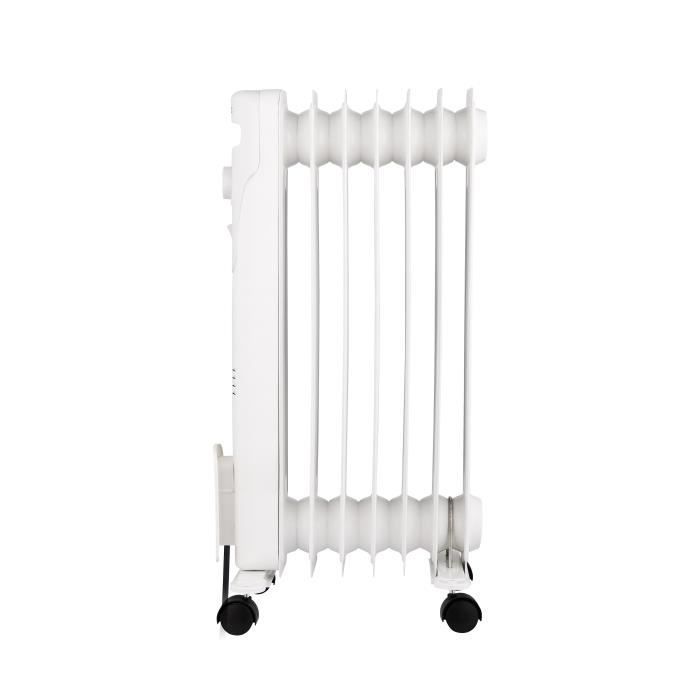 Radiador eléctrico de aceite OCEANIC de 1500 W - 3 niveles de potencia - 7 elementos - Blanco - Portátil