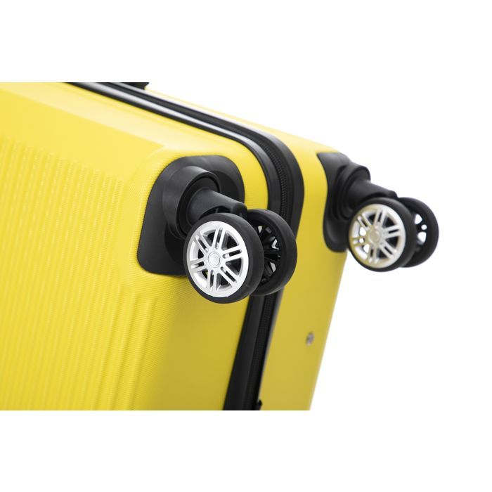 Valise Cabine 55x35x25cm | Valise CELIMS Weekend | ABS | Cadenas | 4 Roues 360 | Jaune