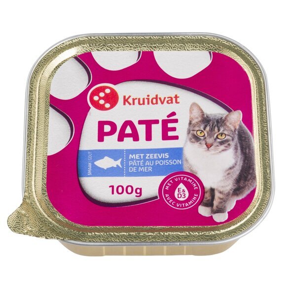 Kruidvat jūras velšu pastēte kaķu barībai<br>100g