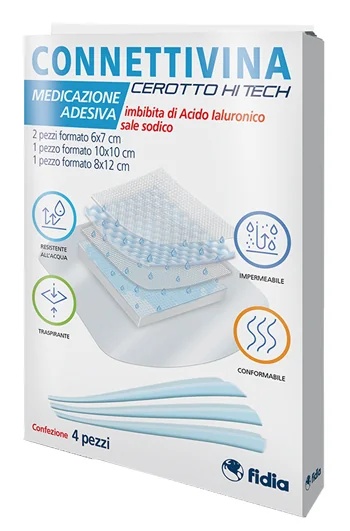 CONNETTIVINA Connettivina Hi Tech pleisters met plakband, 4 stuks, diverse maten