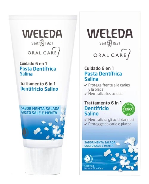 Pasta de dentes Weleda com solução salina sem flúor 75 ml
