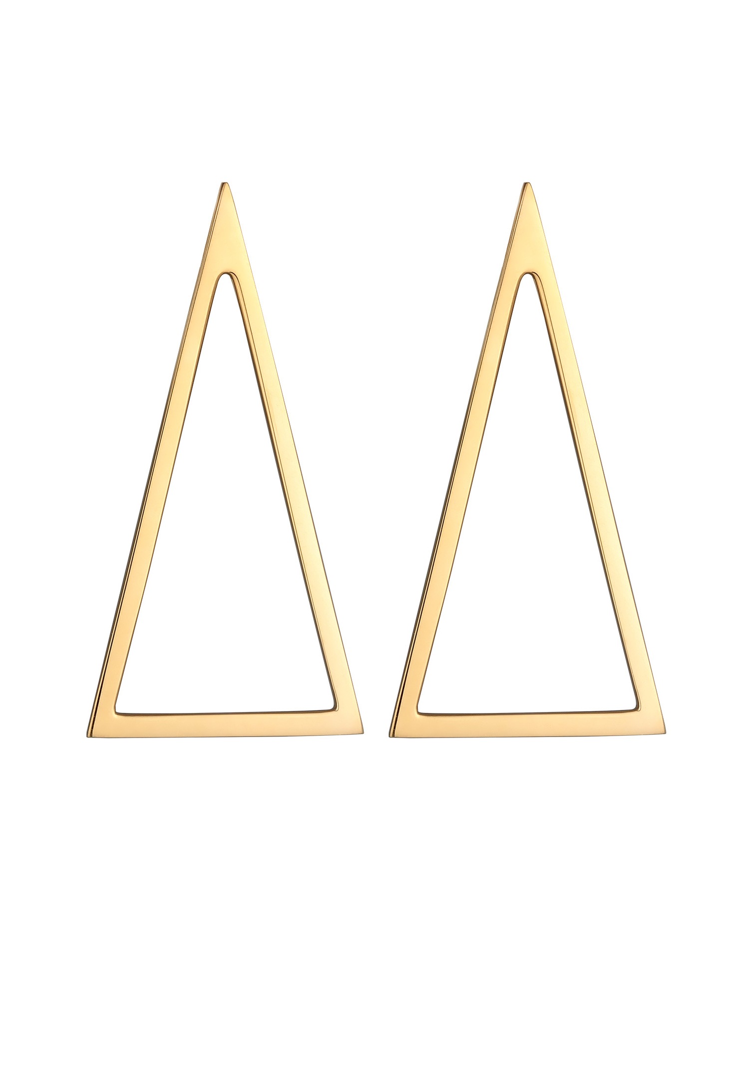 Elli PREMIUM Elli PREMIUM Boucles d'oreilles Femmes pendentif d'oreilles triangle géo tendance en argent sterling 925 plaqué or