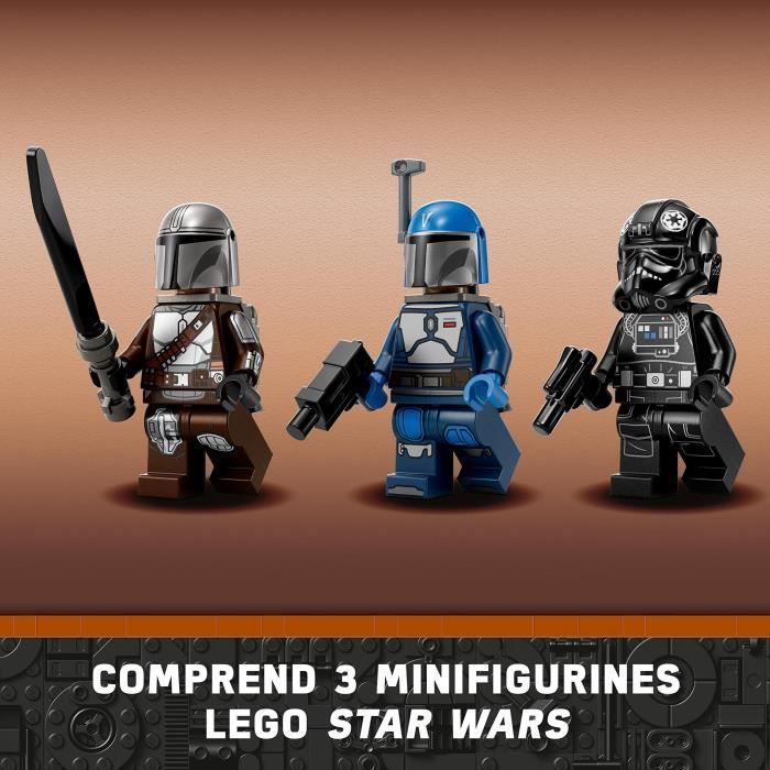 LEGO Star Wars 75348 Mandalorian Fang Fighter vs. TIE Interceptor, Spaceship Toy