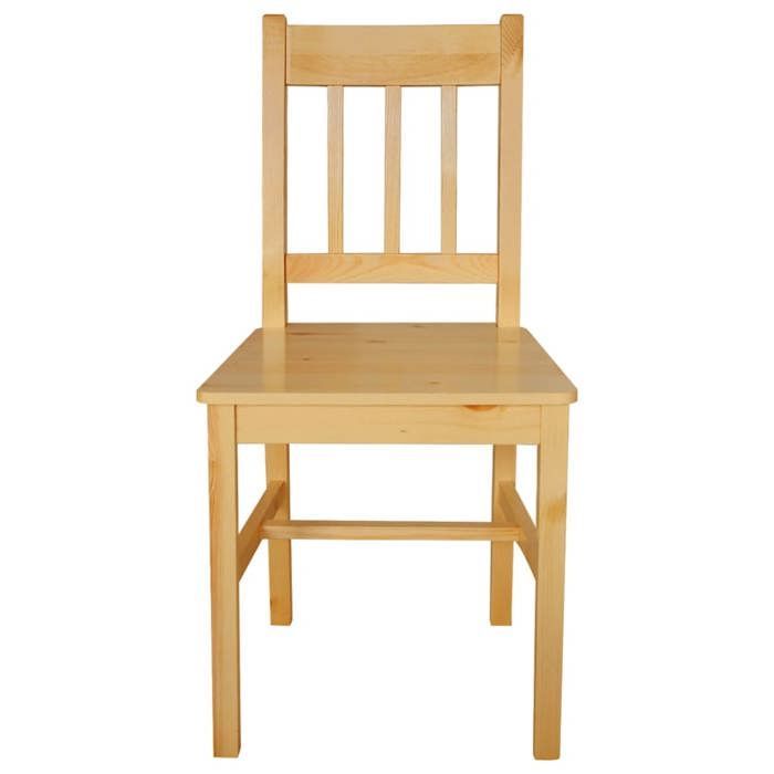 6 pcs Chaise Salle à Manger en Bois Naturel 271498