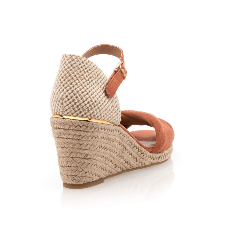 Oransje espadriller med tausåler til dame