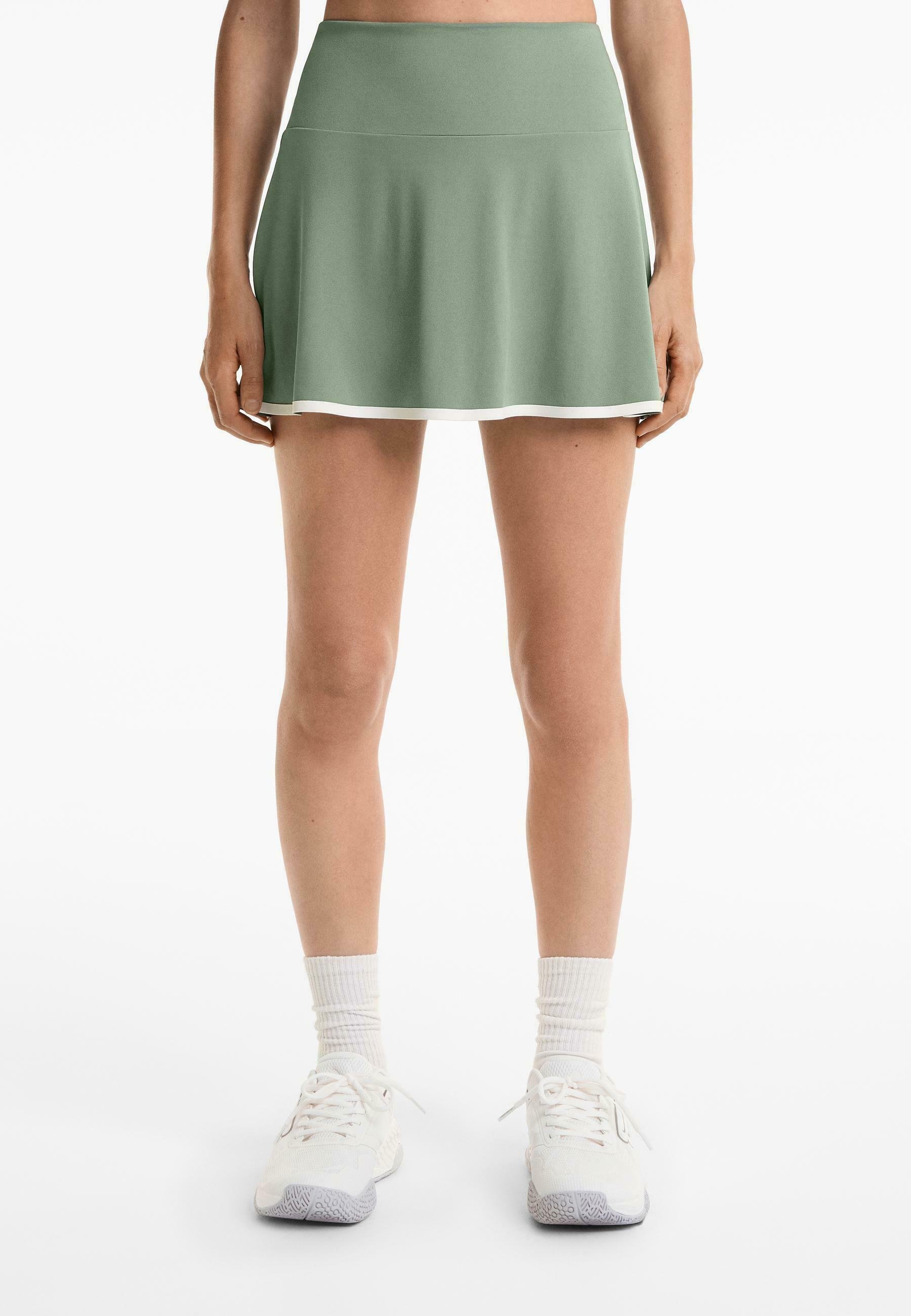 OYSHO PIPING - Gonna sportiva - verde