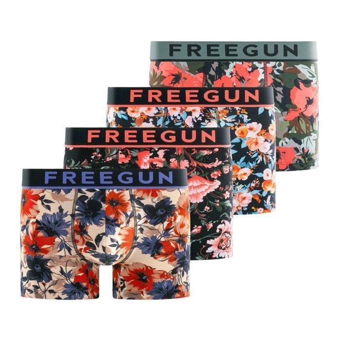 Freegun Men's Boxer Shorts - Red (Pack of 4)