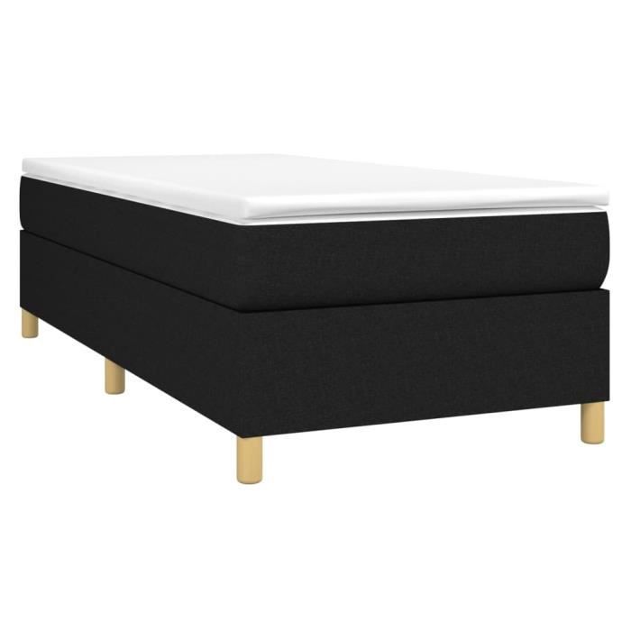 Base de cama de muelles - MOTHINESSTO - LY8431 - Negra - 90x190 cm - Tejido 100% poliéster
