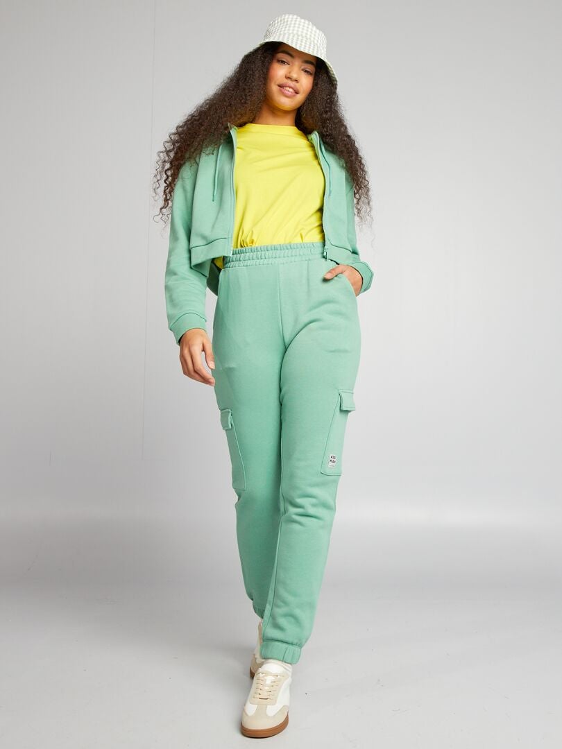 Pantalones deportivos de felpa - VERDES