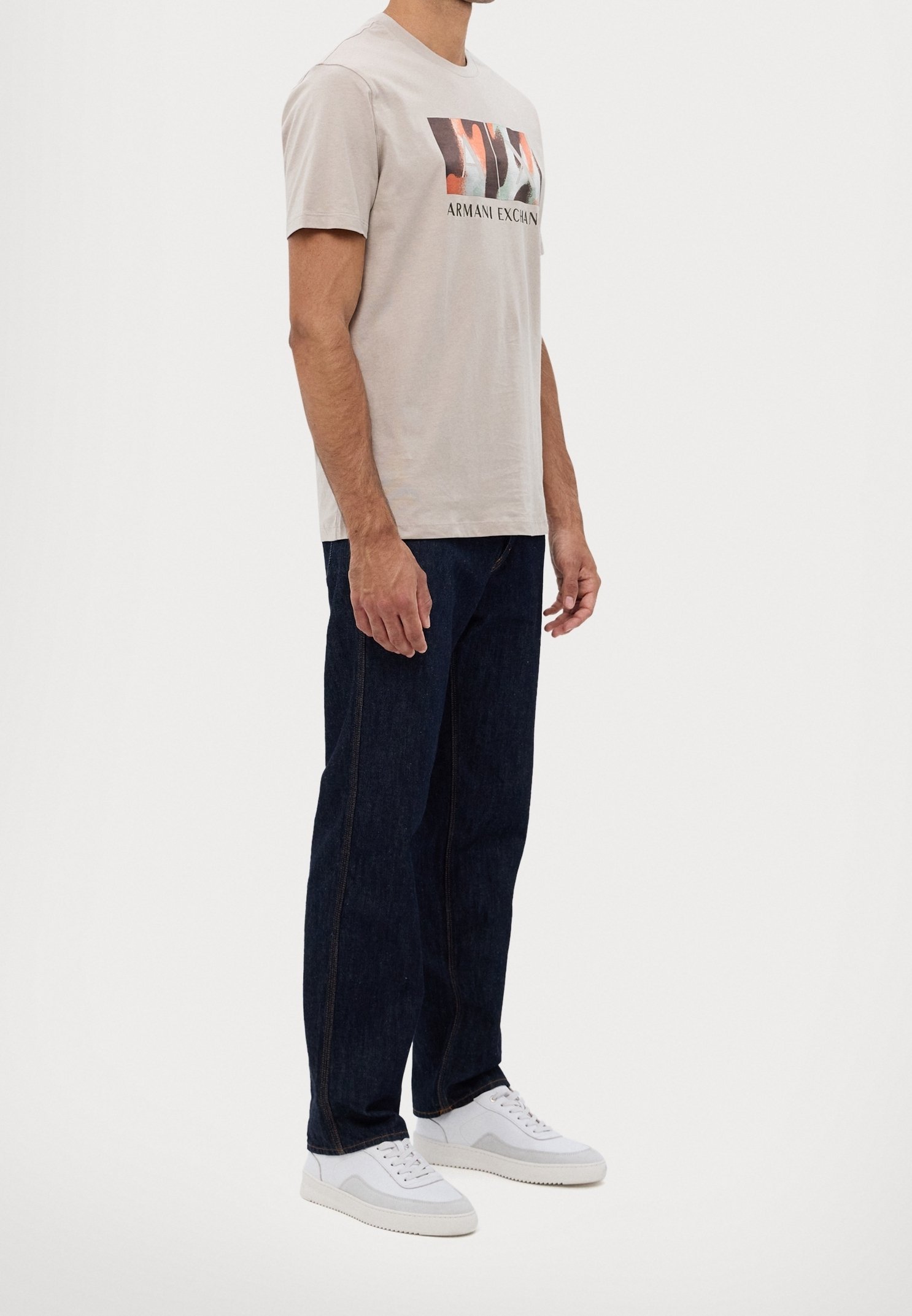 Armani Exchange Print T-shirt - taupe
