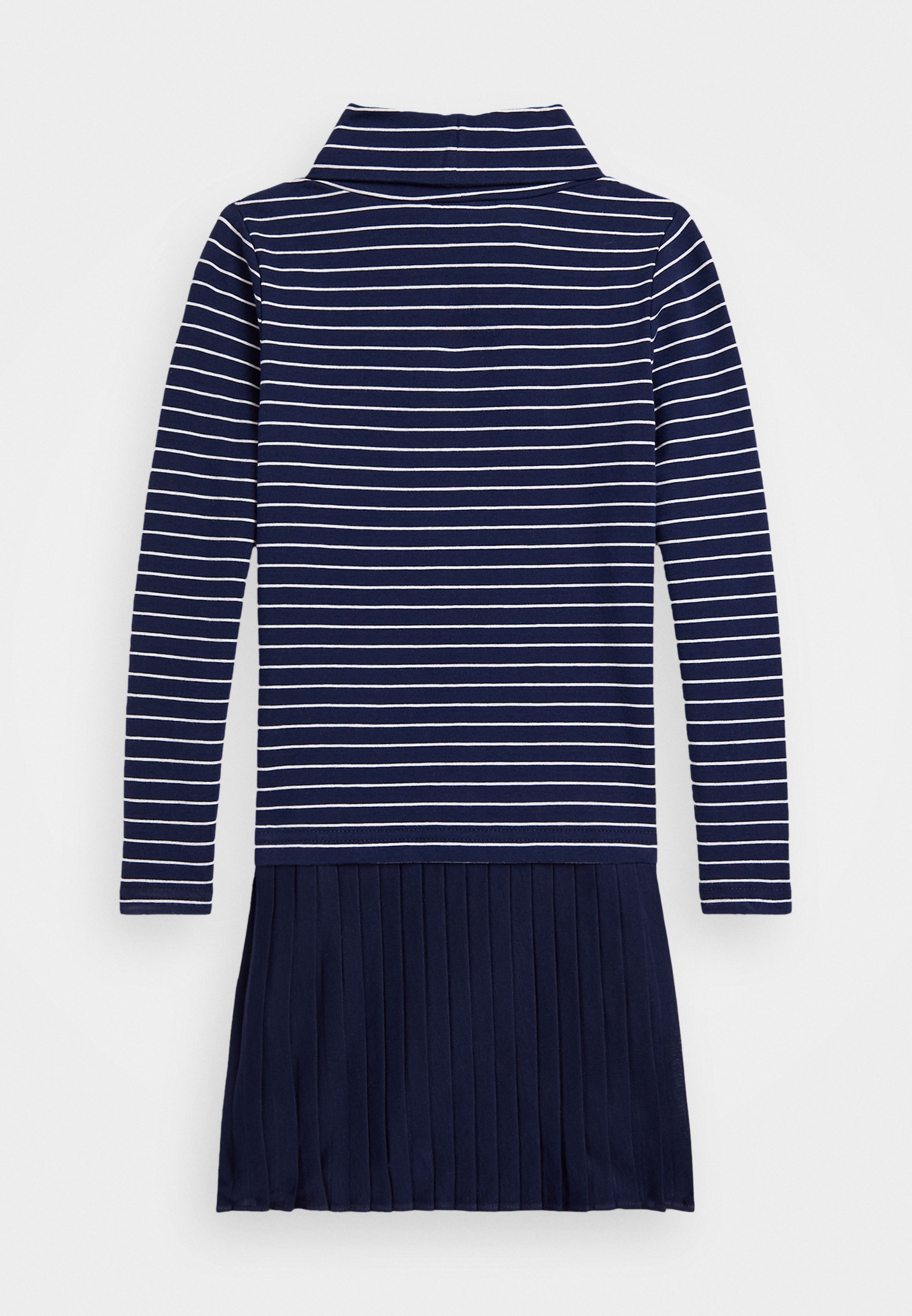 Robe Polo Ralph Lauren à col roulé en jersey stretch rayé - Robe en jersey - bleu marine/blanc raffiné
