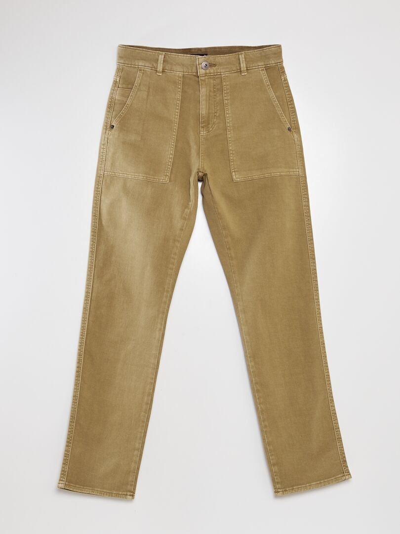 Calça jeans reta - VERDE